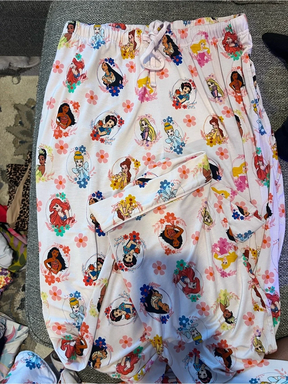 Disney Little Snuggies Bamboo Princess Button-Up Pajama Top and Bottoms